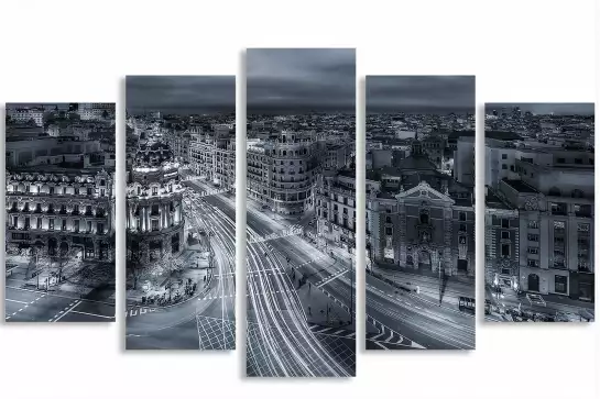 Madrid city lights - tableau ville du monde