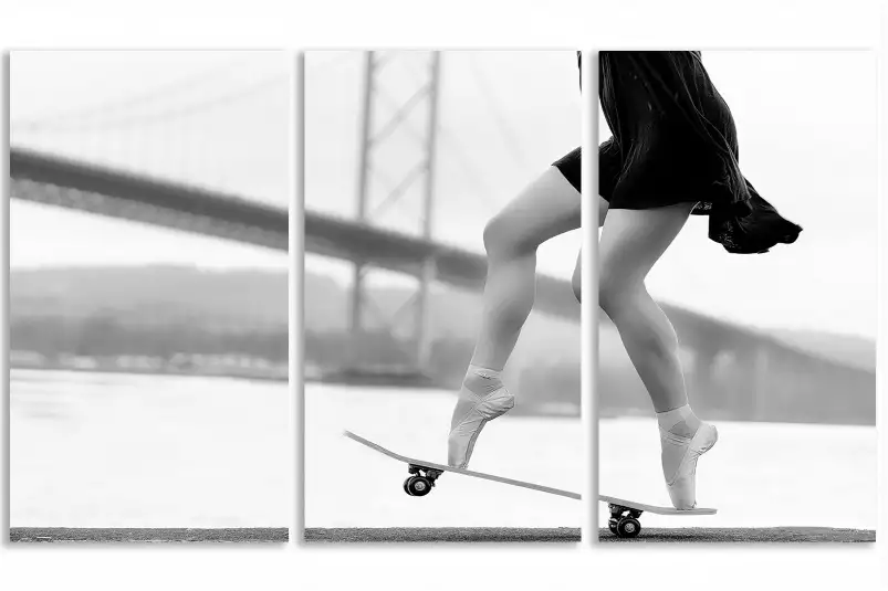 Skater girl - cadre contemporain