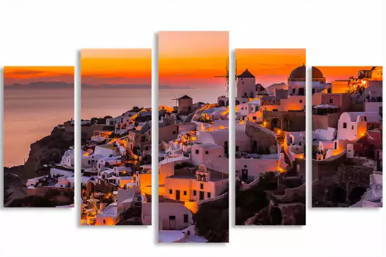 Santorini by night - paysage grece