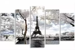 Tour Eiffel blanche - tableau paris