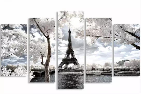 Tour Eiffel blanche - tableau paris