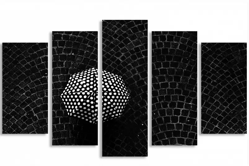 Parapluie à pois - photo contemporaine