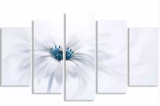 Au coeur bleu - poster fleurs