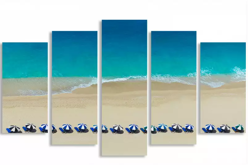 Bleu azur - tableau bord de plage