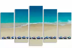 Bleu azur - tableau bord de plage