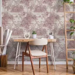 Toile de jouy rouge - toile de jouy