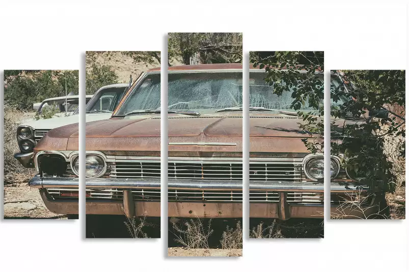 Road 66 parking - poster vintage