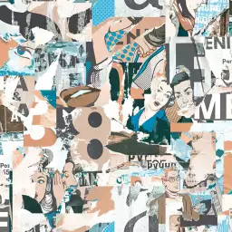 Collage pop art - tapisserie graphique