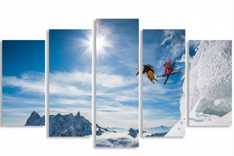 Sport jumping ski - poster ski