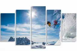 Sport jumping ski - poster ski