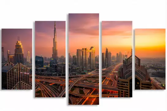 Dubai sunset - affiche architecture