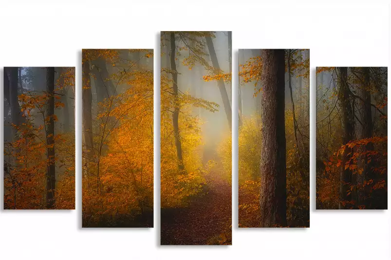 Debut d'automne - tableau foret