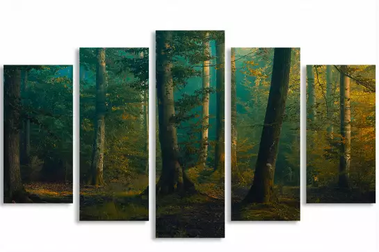 Sous-bois foncé - tableau foret