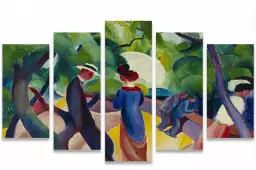 Promenade - Macke August - tableau celebre