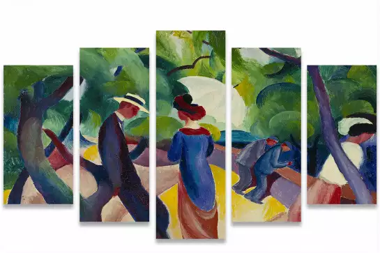 Promenade - Macke August - tableau celebre