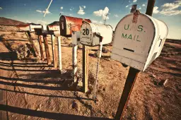 Us mail - poster monde vintage