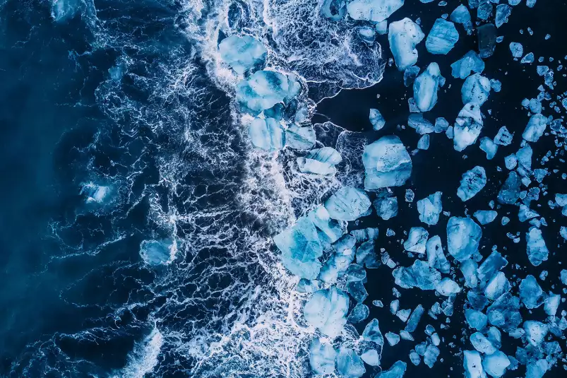 Iceland diamond beach - tableau paysage mer