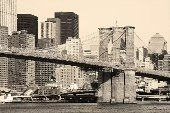 Brooklyn bridge sepia - poster de new york