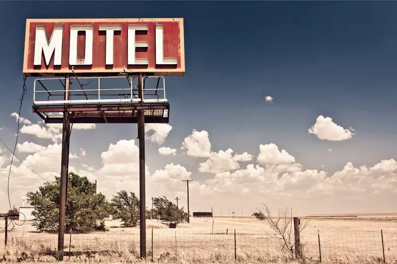 Motel and neon lights - poster de new york