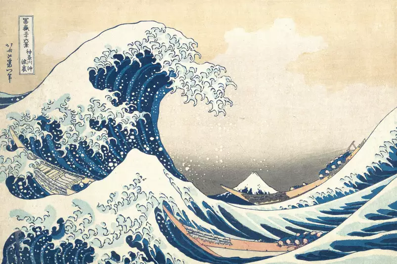 Hokusai - La vague de kanagawa - tableau celebre