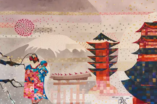 Tableau de voyage Japon et tradition- Toile deco du monde