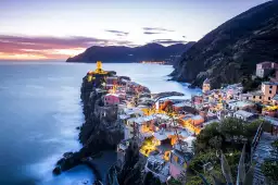 Vernazza italie - tableau bord de mer