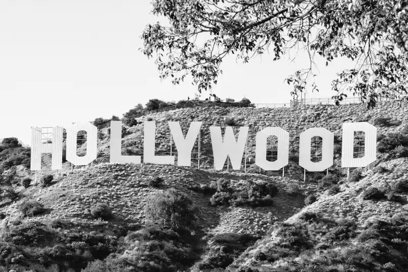 Hollywood black california Affiches noir blanc