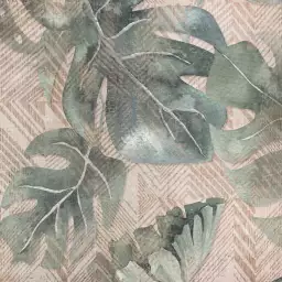 Monstera bleu - tapisserie panoramique feuilles