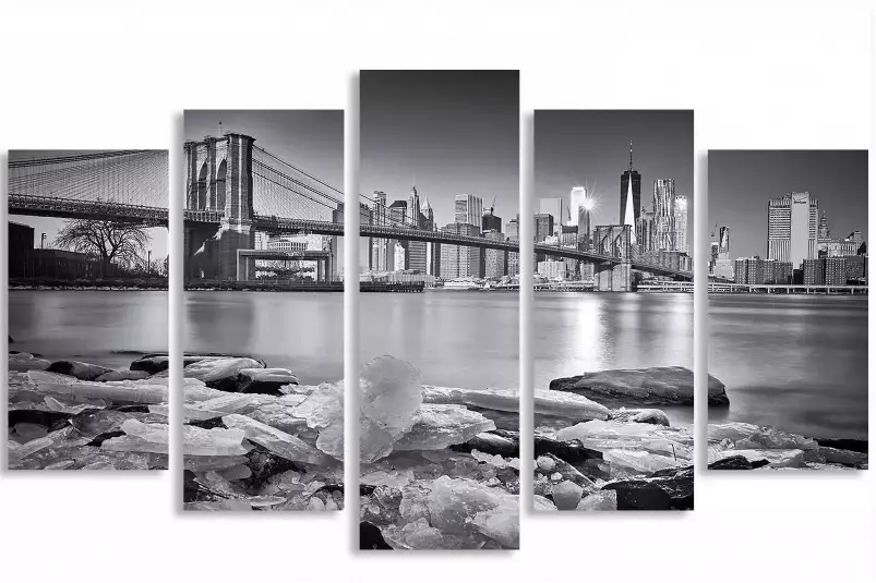 Le pont et manhattan - affiche architecture