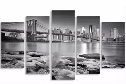 Le pont et manhattan - affiche architecture