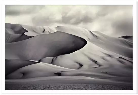 Désert du ténéré - tableau noir et blanc