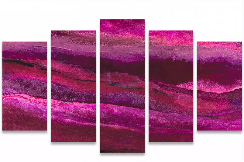 Rose horizon - affiche art abstrait