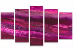 Rose horizon - affiche art abstrait