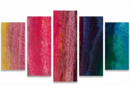 Vertical rainbow - affiche art abstrait