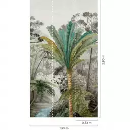 L'île au palmier - tapisserie panoramique palmier