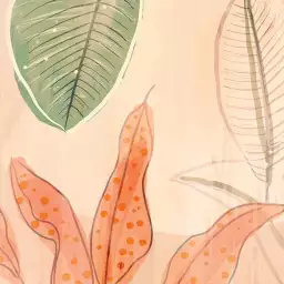 Pastel spirit - tapisserie panoramique feuilles
