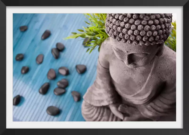 Buddha et bambous - tableau zen