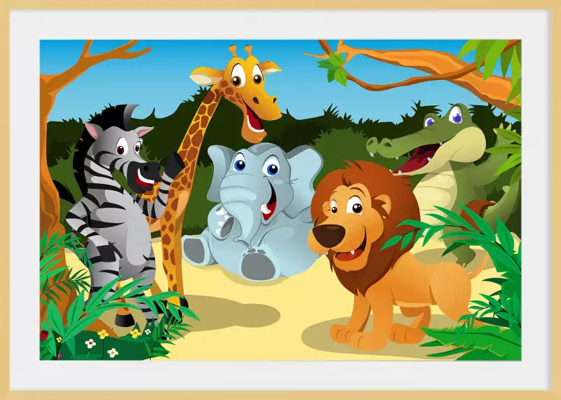 Affiche animaux jungle  Animaux de la jungle, Dessin jungle