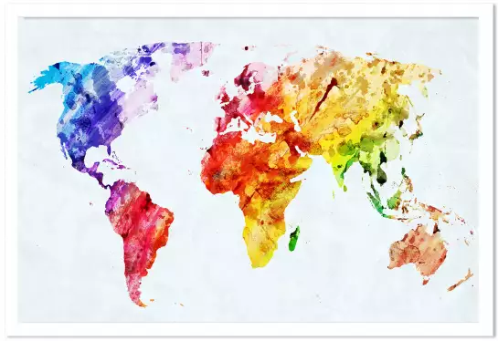 Multicolore carte du monde - tableau carte du monde