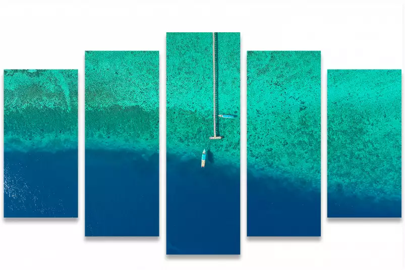 Blue lagoon - tableau bord de mer