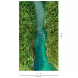 Cours d'eau vert - tapisserie panoramique payage