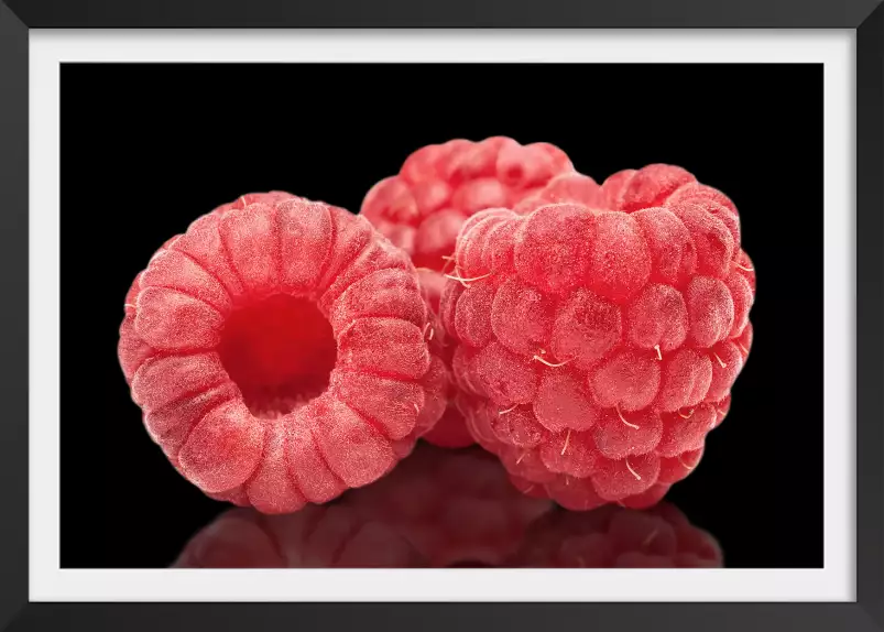 Framboises - affiche fruits