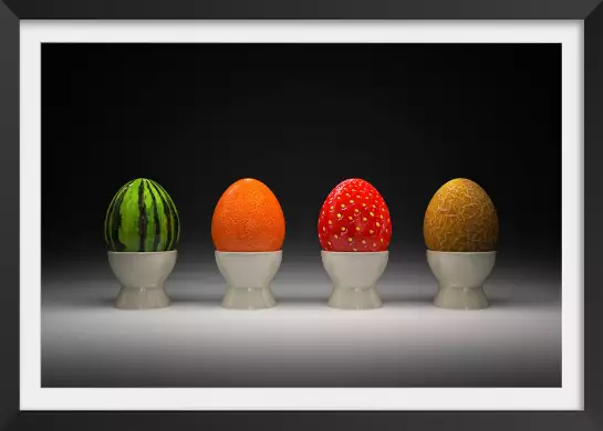 Les quatre fruits - affiche fruits et legumes