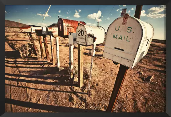 Us mail - poster monde vintage