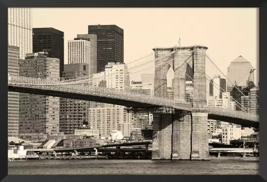 Brooklyn bridge sepia - poster de new york