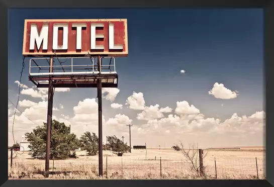 Motel and neon lights - poster de new york