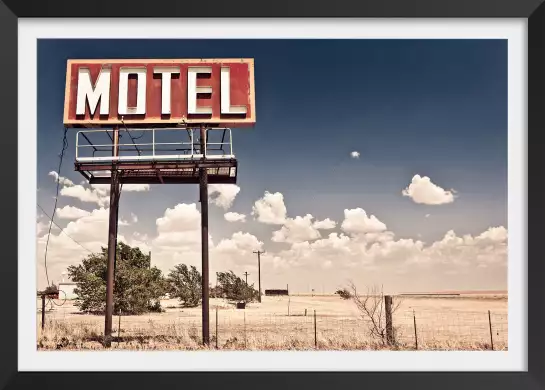 Motel and neon lights - poster de new york