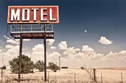 Motel and neon lights - poster de new york