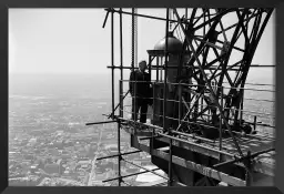 Antenne sur la tour eiffel,1950 - poster paris vintage