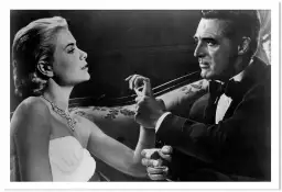 Cary grant et grace kelly - photos noir et blanc célébrités